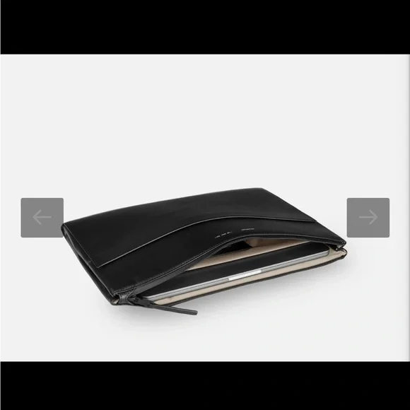 GRAMS(28) EUC 120 Leather Folio Nappa Black Laptop Case Holder Zip - Picture 8 of 11